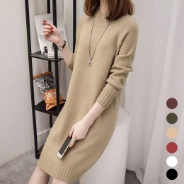 부드러운 니트 미디 원피스 URK-076
