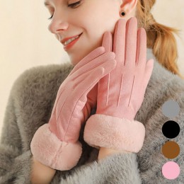 스웨이드 털안감 여성 장갑 URK-082