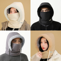 남성 여성 올인원 패딩 후드 넥워머 URK-436