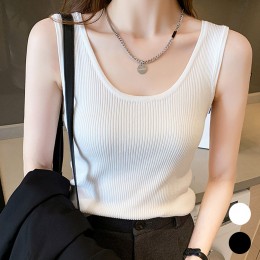 여자 기본 골지 민소매 나시 URK-456