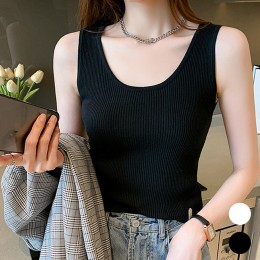 여자 기본 골지 민소매 나시 URK-456