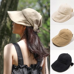 여자 리본 매듭 넓은챙 보넷햇 모자 URK-476