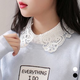 여자 펀칭 페이크 레이스 카라 URK-485