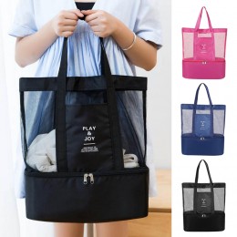 수영 피크닉 건습 분리 메쉬 가방 URK-445