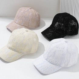 여자 전체 플라워 자수 패턴 모자 볼캡 URK-507