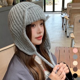 여자 겨울 니트 귀달이 귀여운 모자 URK-525