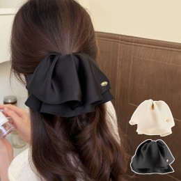 여자 스카프 스타일 새틴 헤어 집게핀 URK-528