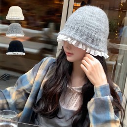 여자 레이스 포인트 니트 벙거지 모자 URK-529