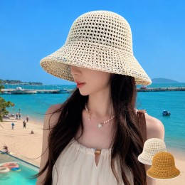 휴양지 바캉스 패션 통기성 밀짚 모자 버킷햇 URK-587