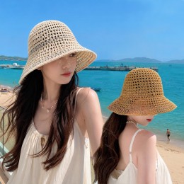 휴양지 바캉스 패션 통기성 밀짚 모자 버킷햇 URK-587