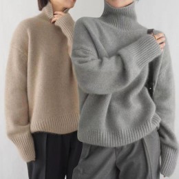 여성 소프트 풀오버 목폴라 목티 티셔츠 URK-609