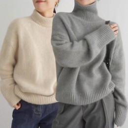여성 소프트 풀오버 목폴라 목티 티셔츠 URK-609