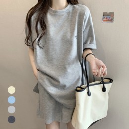 여성 캐주얼 반바지 반팔 상하의 세트 URK-138