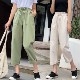 여성 허리 넓은 밴딩 캐주얼 바지 URK-147