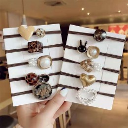 여성 다양한 머리 고무줄 10종세트 URK-169