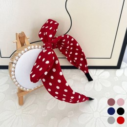도트 리본 넓은 머리띠 URK-175