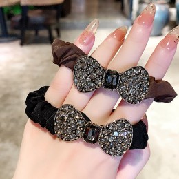 리본 큐빅 머리끈 곱창밴드 2종세트 URK-177