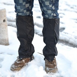 아웃도어 이중밴딩 올 블랙 롱 스패츠 URK-223