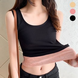 여성 라운드넥 기모 안감 민소매 URK-225