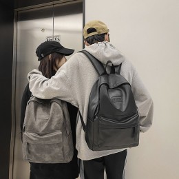 남성 여성 기본 레더 심플 캐주얼 백팩 URK-241