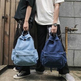 남성 여성 진청 연청 데님 백팩 URK-242