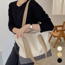 여성 지퍼 잠금 캔버스 숄더백 URK-265