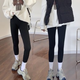 여성 기본 디자인 블랙 스판 레깅스 URK-274