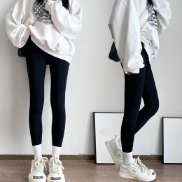 여성 기본 디자인 블랙 스판 레깅스 URK-274