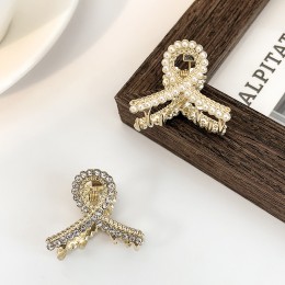 여성 꼬임 진주 큐빅 미니 집게핀 2종세트 URK-286