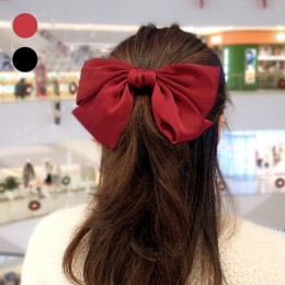 여성 실크 헤어 빅 리본 자동핀 URK-287