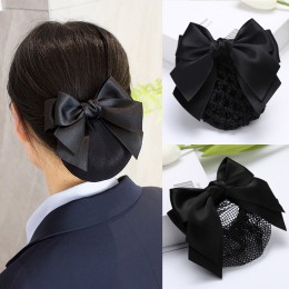 여성 머리망 분리가능 리본 자동핀 URK-288