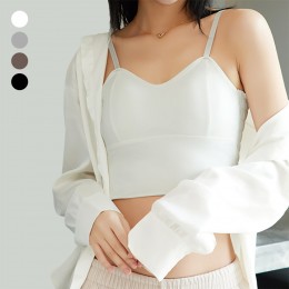 여성 크롭 등 스모크 밴딩 끈 나시 URK-303