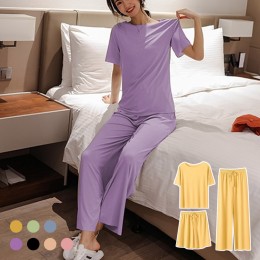 여성 시원한 소재 홈웨어 이지웨어 3피스 URK-307