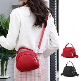 여성 4단 지퍼 포켓 숄더 크로스백 URK-320