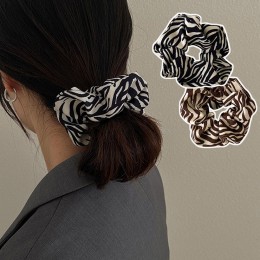 여성 지브라 패턴 헤어 곱창밴드 URK-337